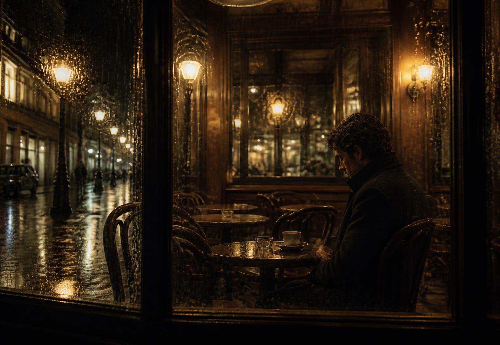 Late evening cafe